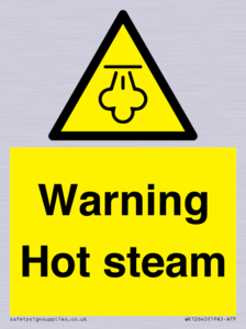 Warning Hot steam